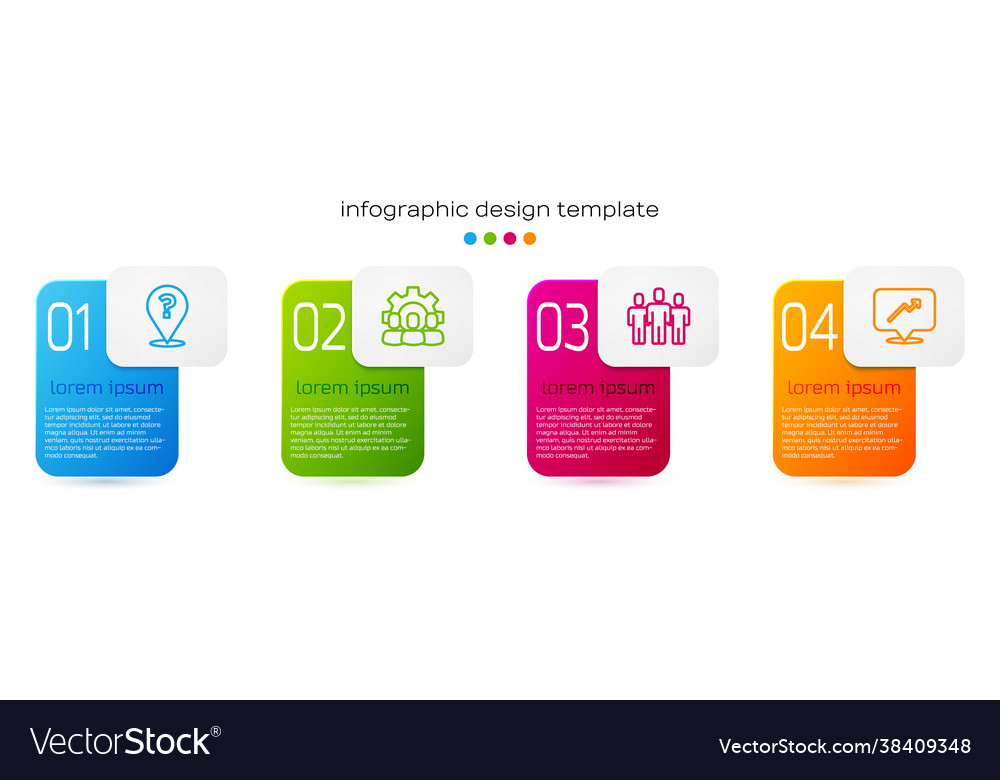 Set line question mark project team base users vector image Set line question mark project team base users