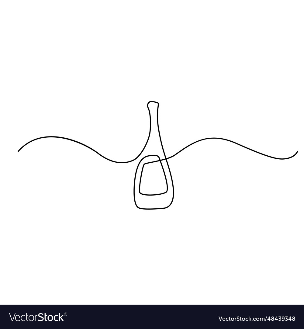 Wine bottle continuous line draw minimalistic Vector Image Wine bottle continuous line draw minimalistic