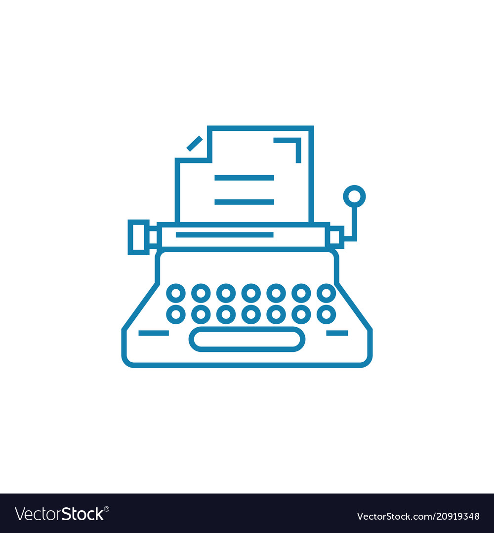 Writing linear icon concept line