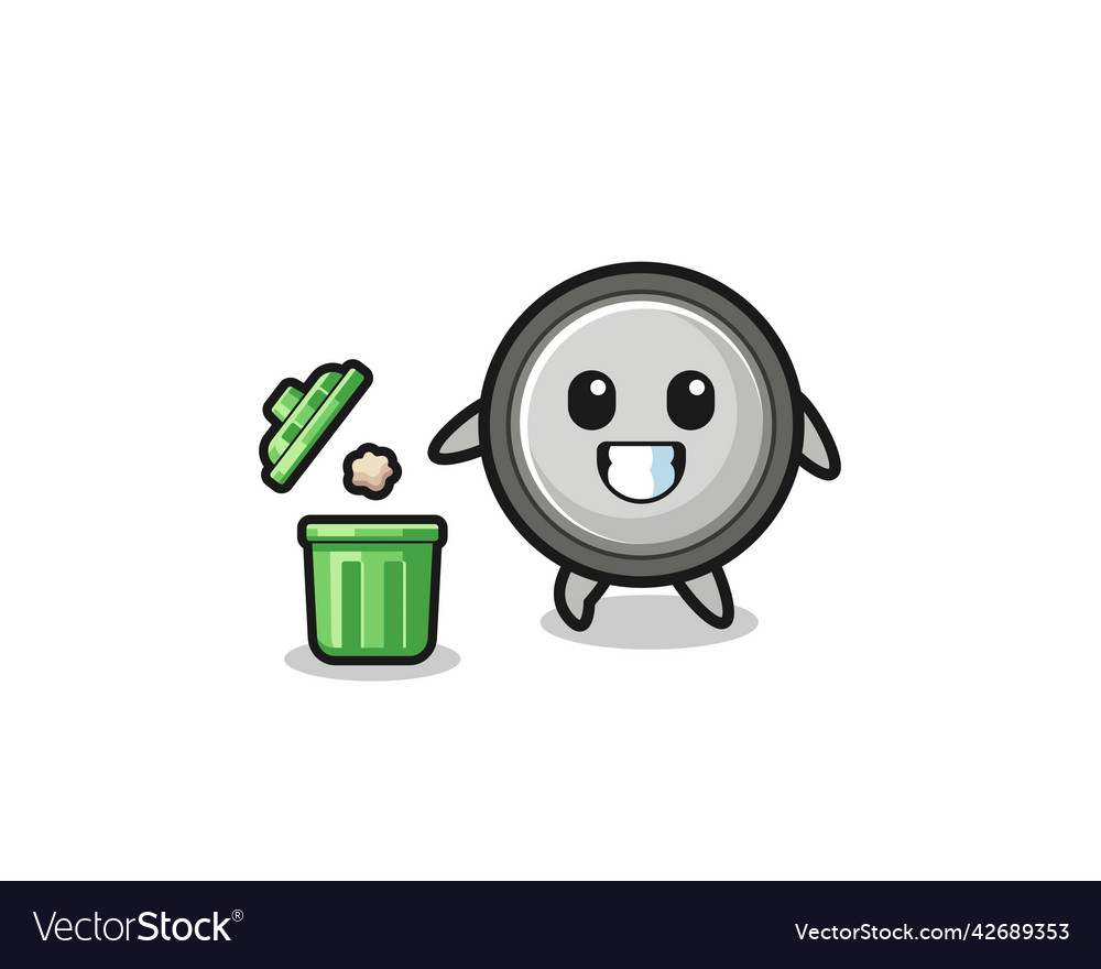 Button cell throwing garbage in the trash can
