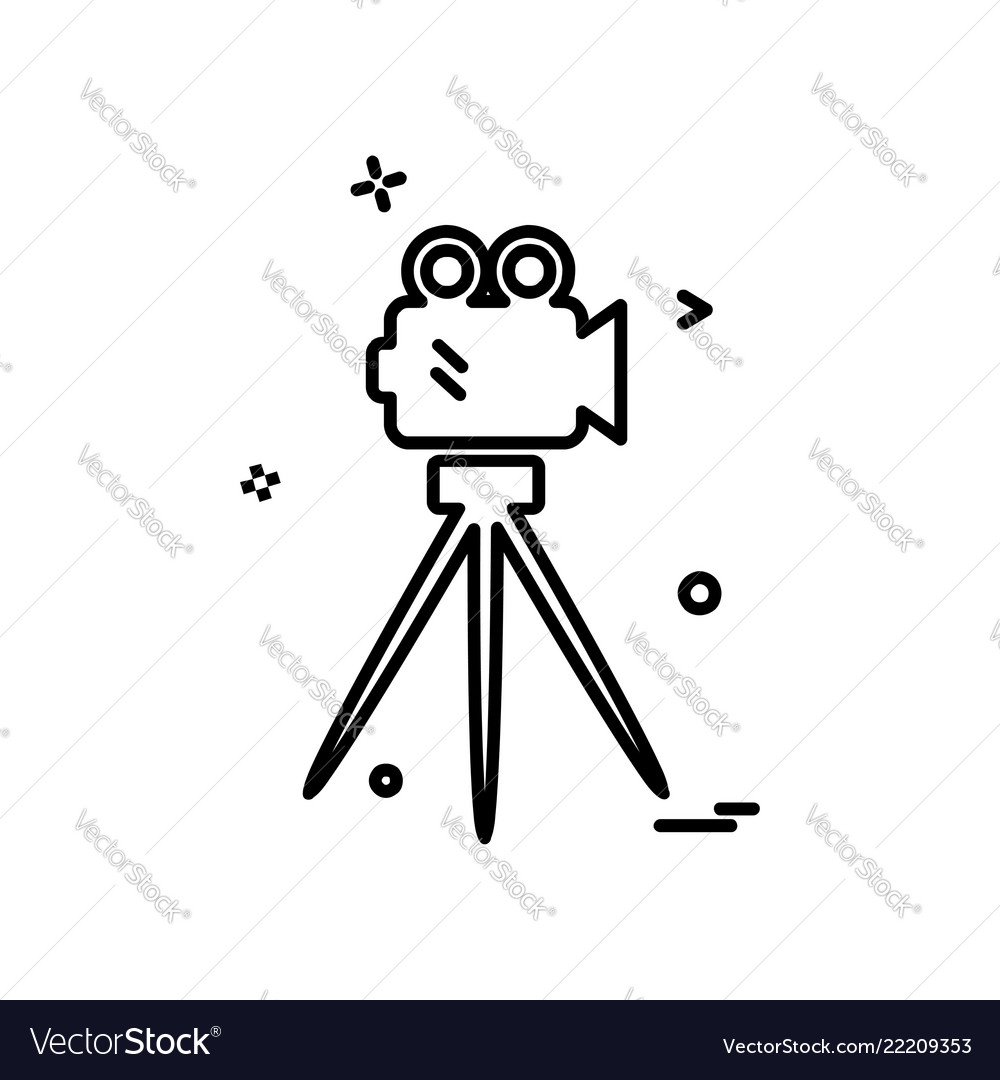 Camcoder Icon Design vector image Camcoder Icon Design