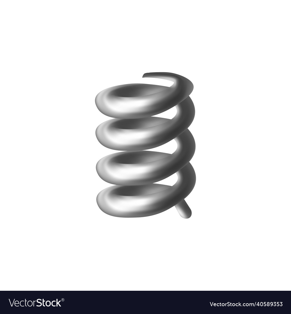 Spiralfeder 3d Icon Metall Schraubendruck