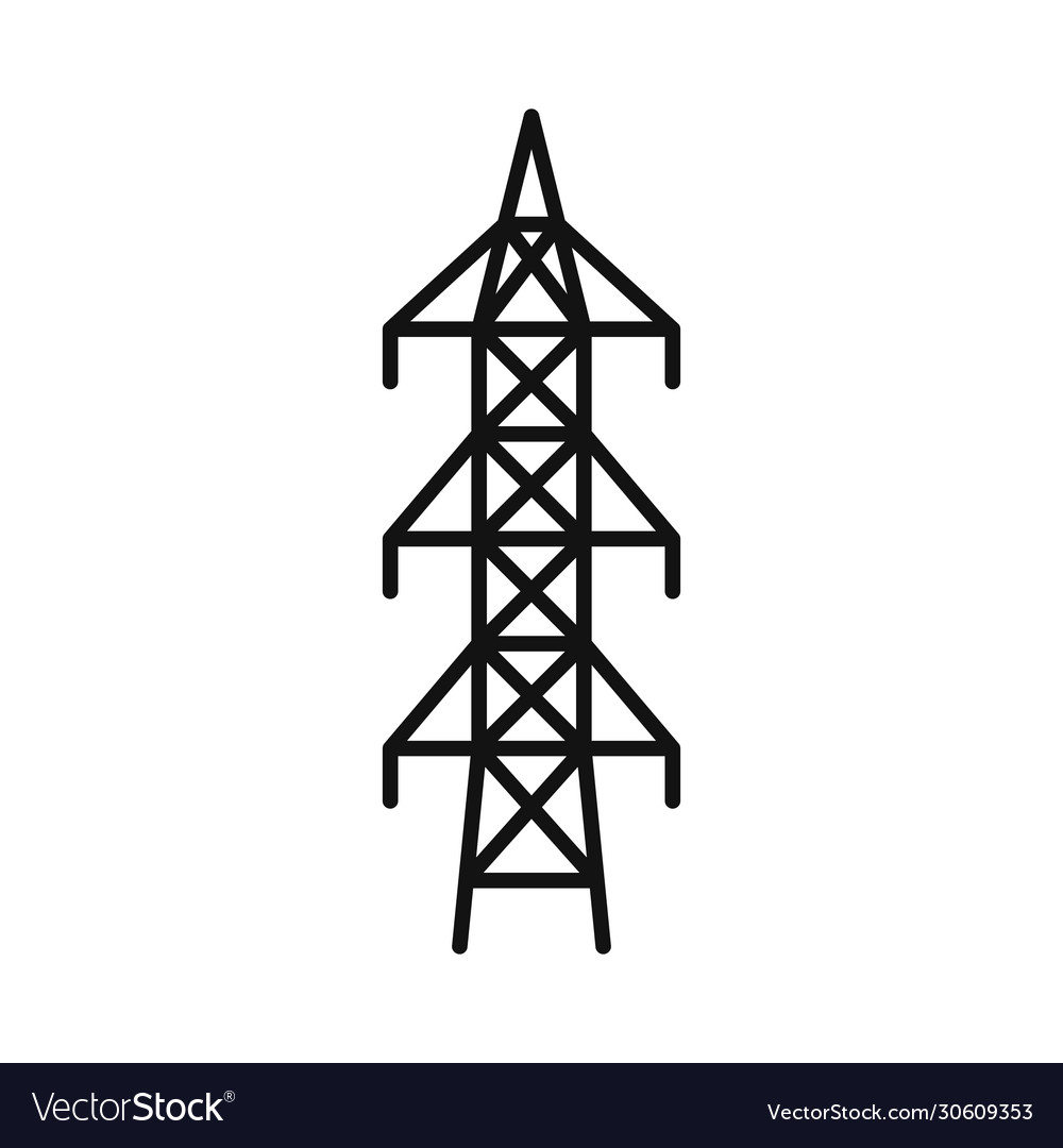 Electrical tower high voltage electric Royalty Free Vector