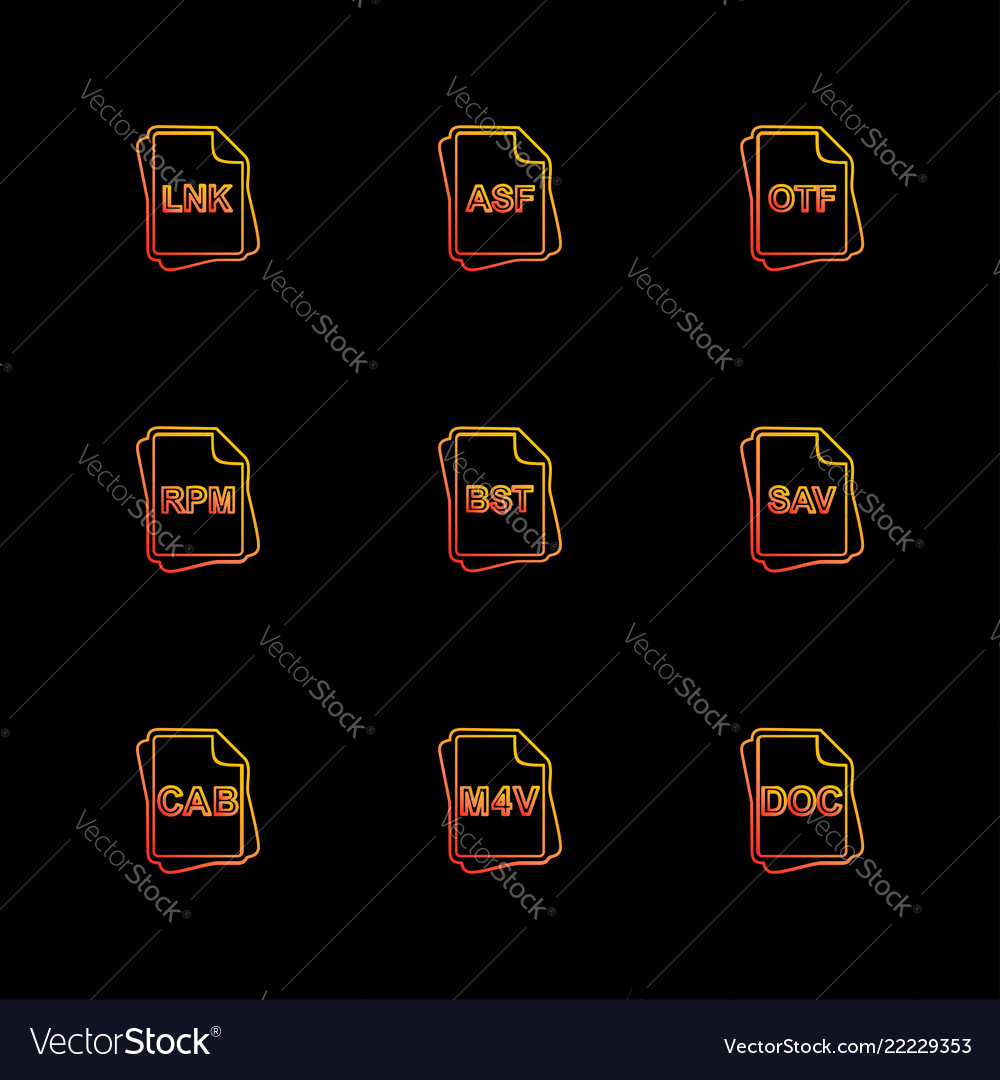 File type files documents eps icons set