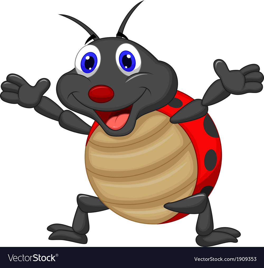 Happy ladybug cartoon