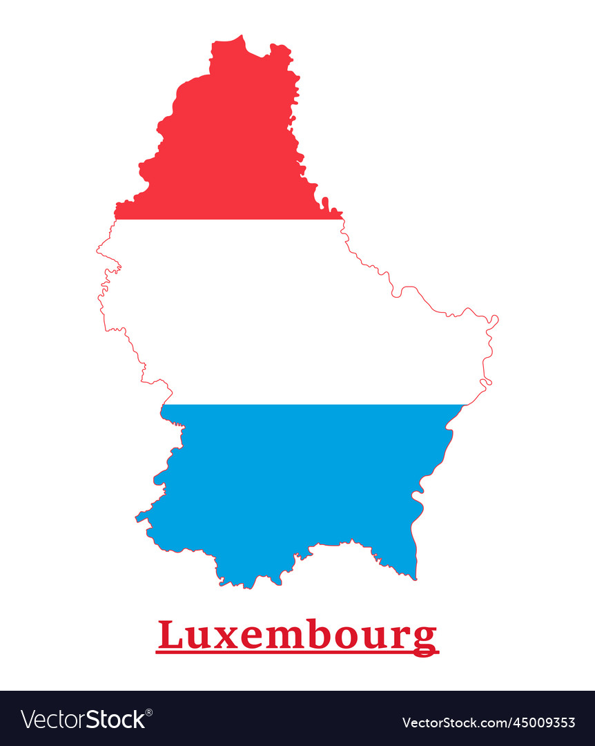 Luxembourg national flag map design