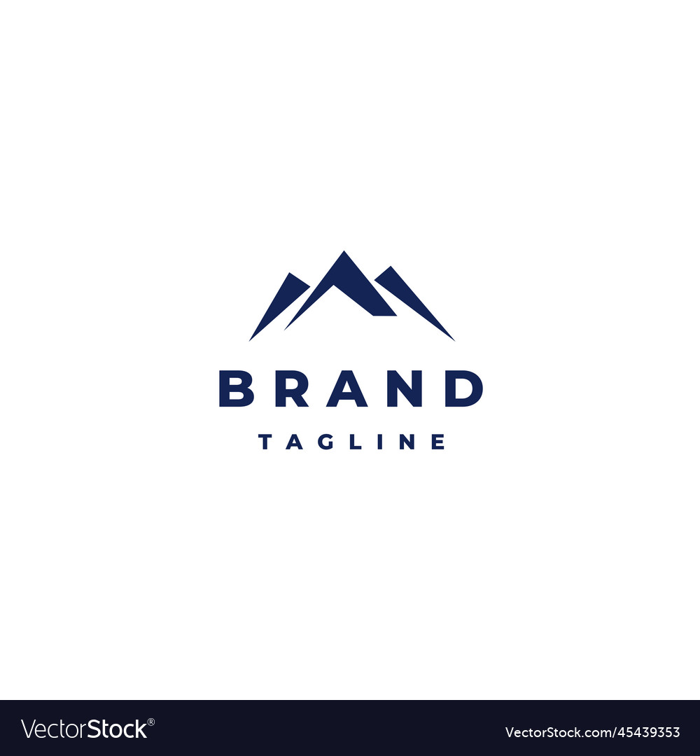 Mountain logo design Royalty Free Vector Image