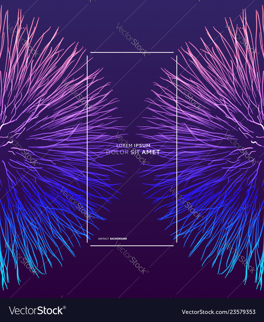 Point explode array dynamic emitted particles 3d vector image Point explode array dynamic emitted particles 3d
