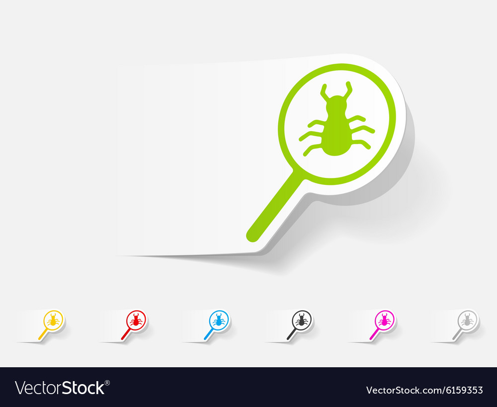 Realistic design element virus scan