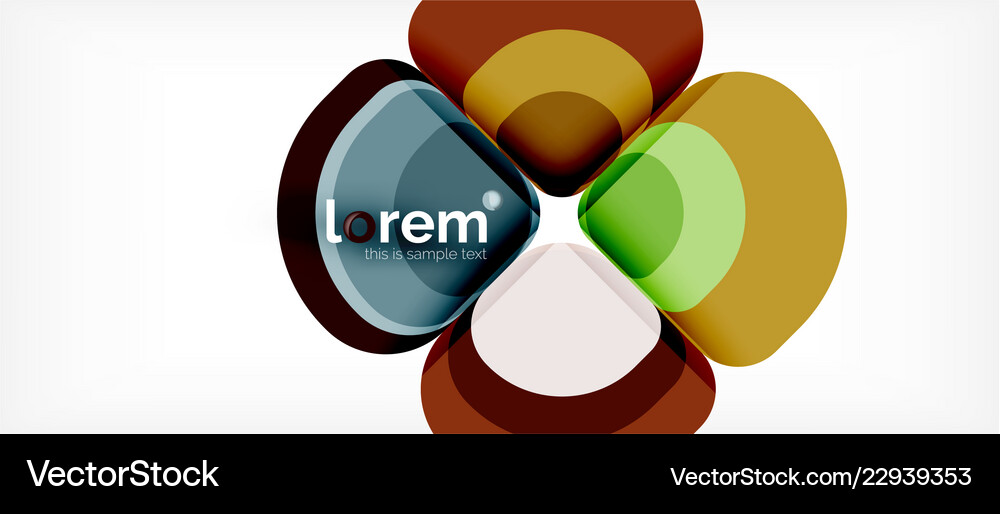 Round Triangle Geometry Round triangles geometric shapes composition Vector Image