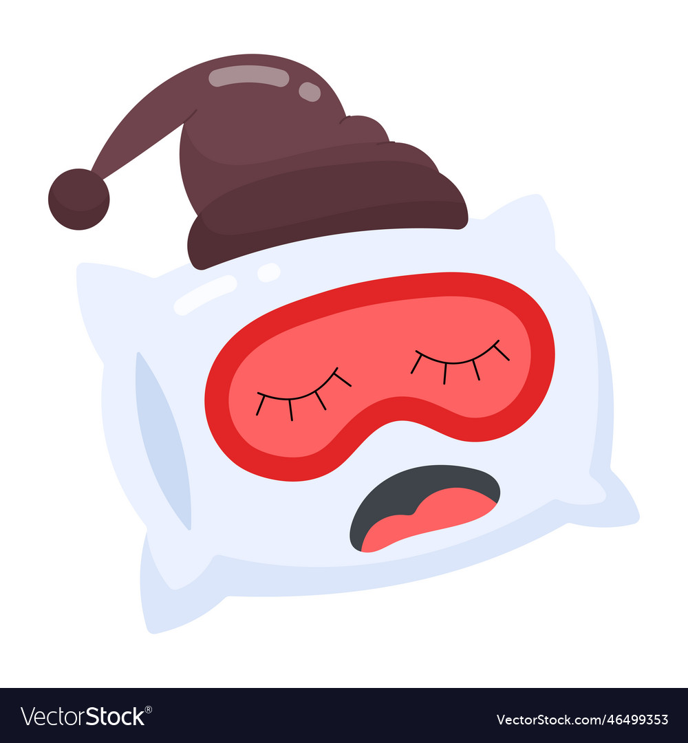 Sleeping pillow Royalty Free Vector Image - VectorStock