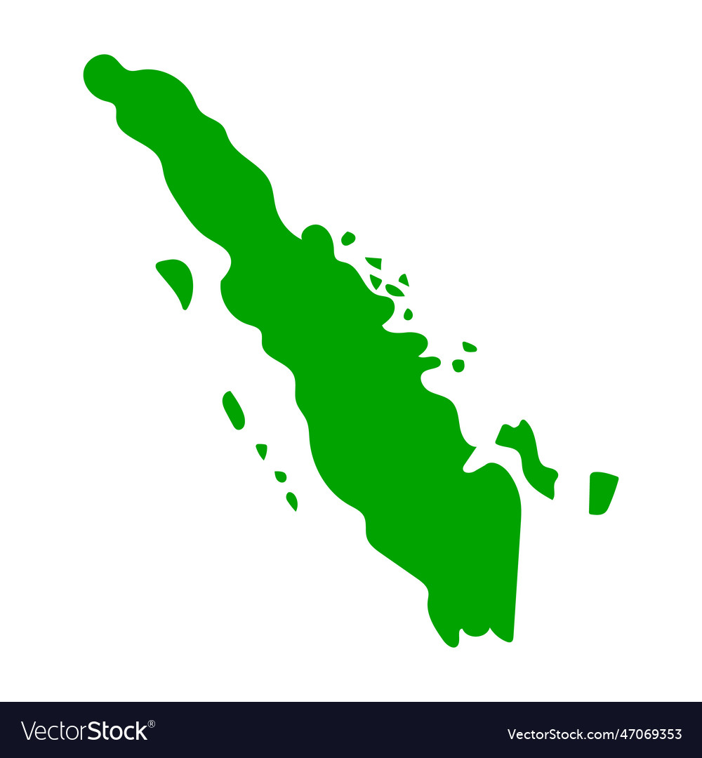 Sumatra island map icon Royalty Free Vector Image