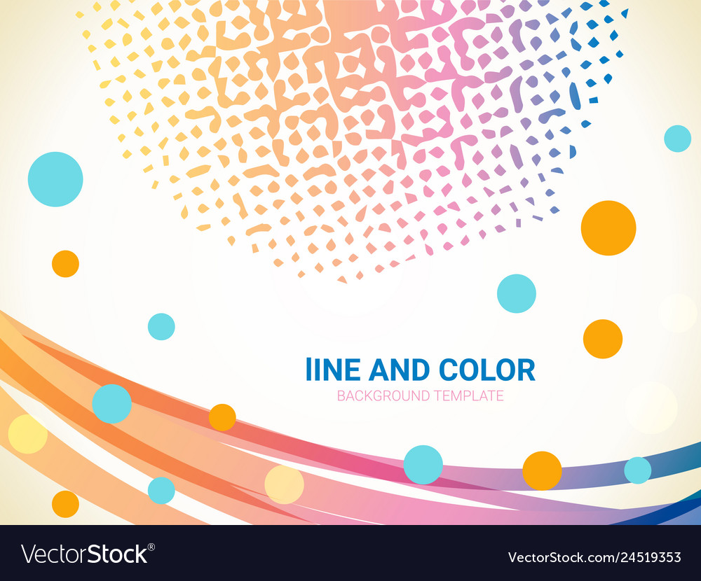 Wavy Lines and Dots Background