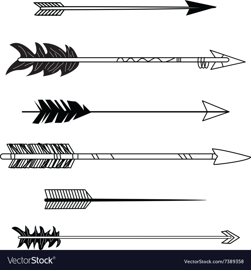 Download Arrow tribal set Royalty Free Vector Image - VectorStock