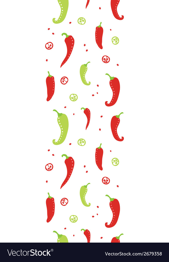 Chili peppers red and green vertical seamless