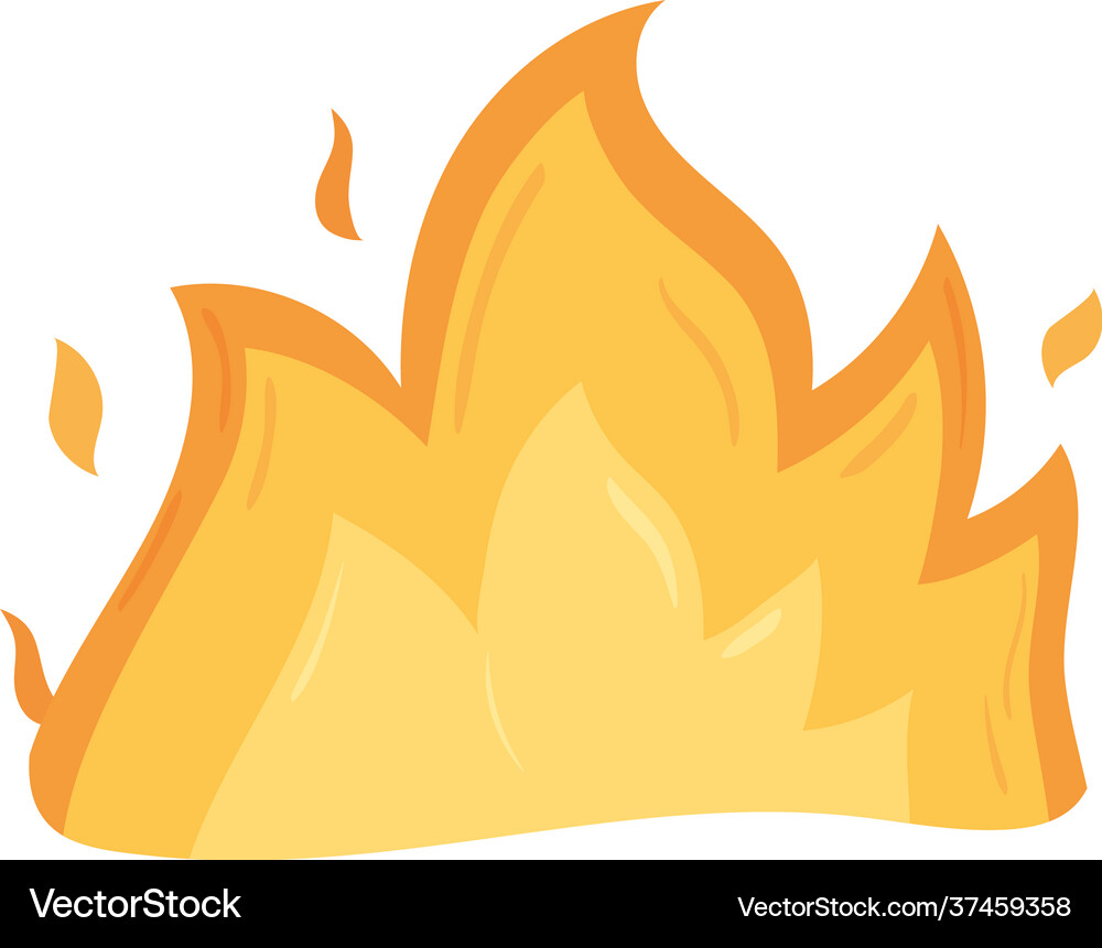 Flame fire burning Royalty Free Vector Image - VectorStock