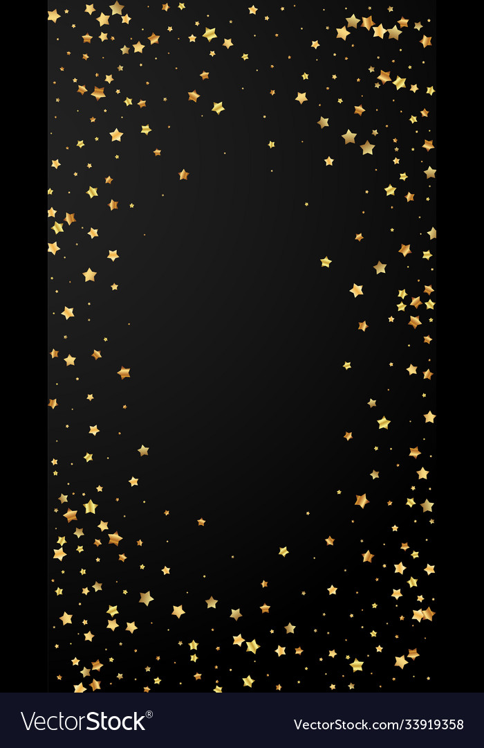 Gold stars random luxury sparkling confetti scatt Vector Image