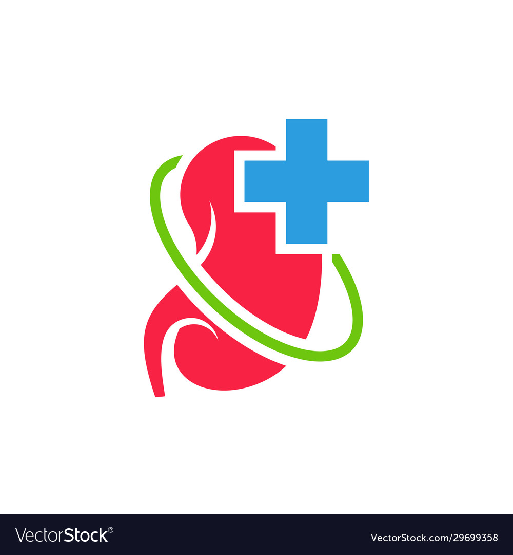 Health kidney logo design inspiration template Vector Image