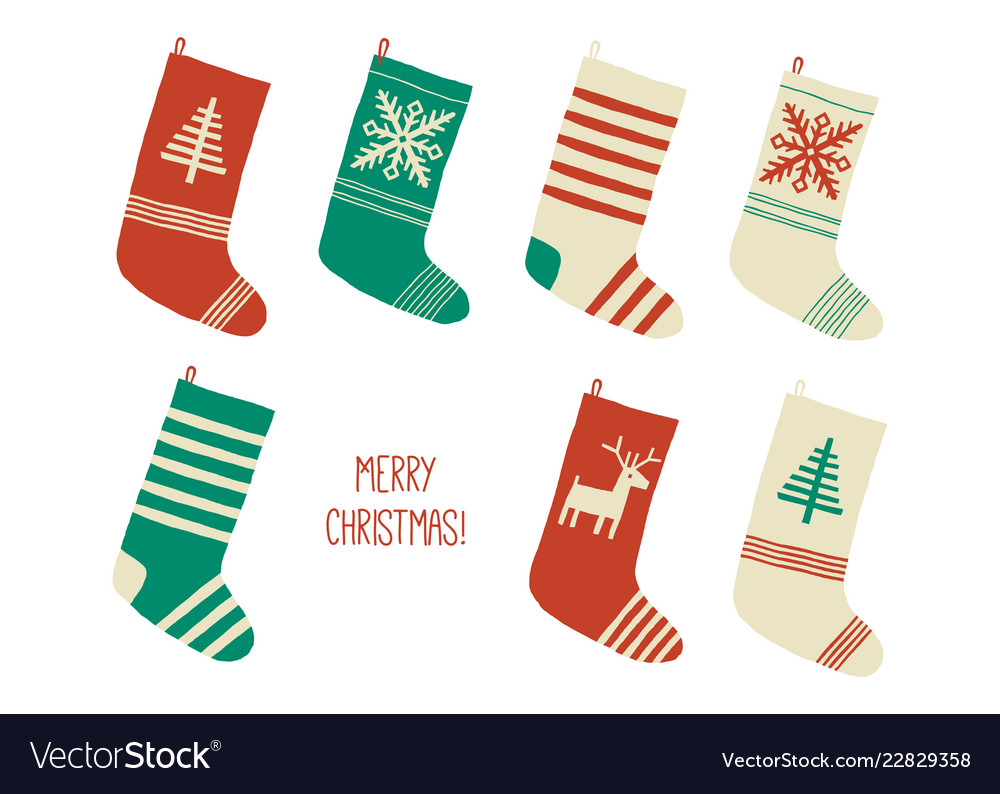 holiday-merry-christmas-card-christmas-stocking-vector-image