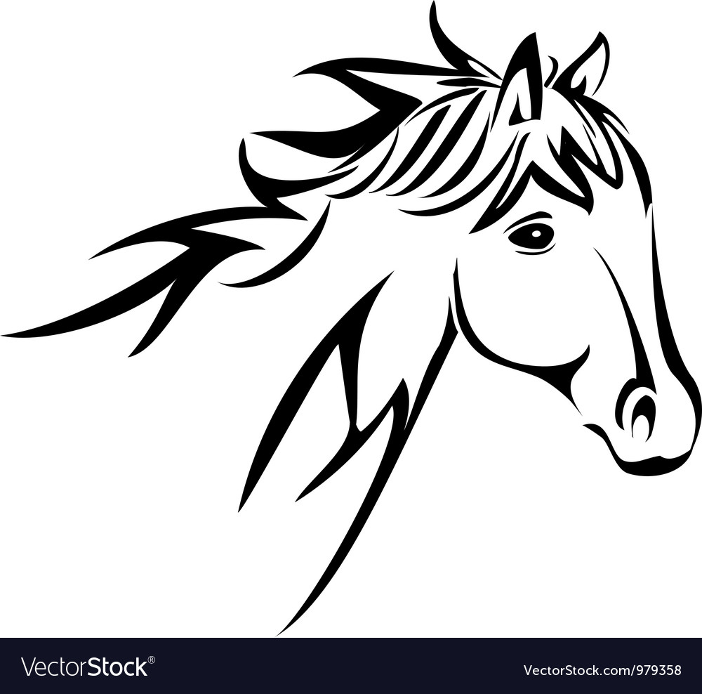 Download Horse head silhouette Royalty Free Vector Image