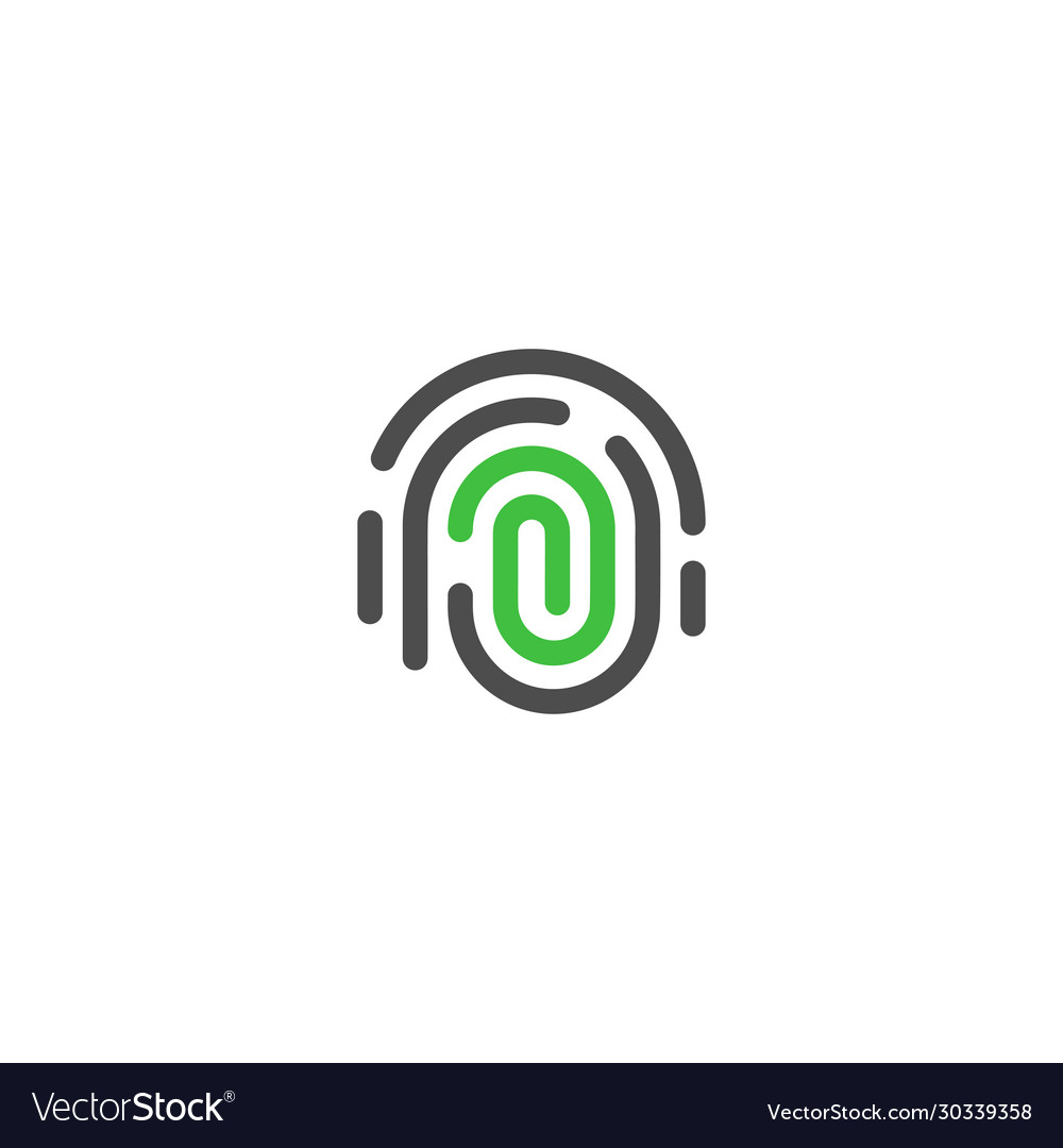 Identification person thumbprint Royalty Free Vector Image