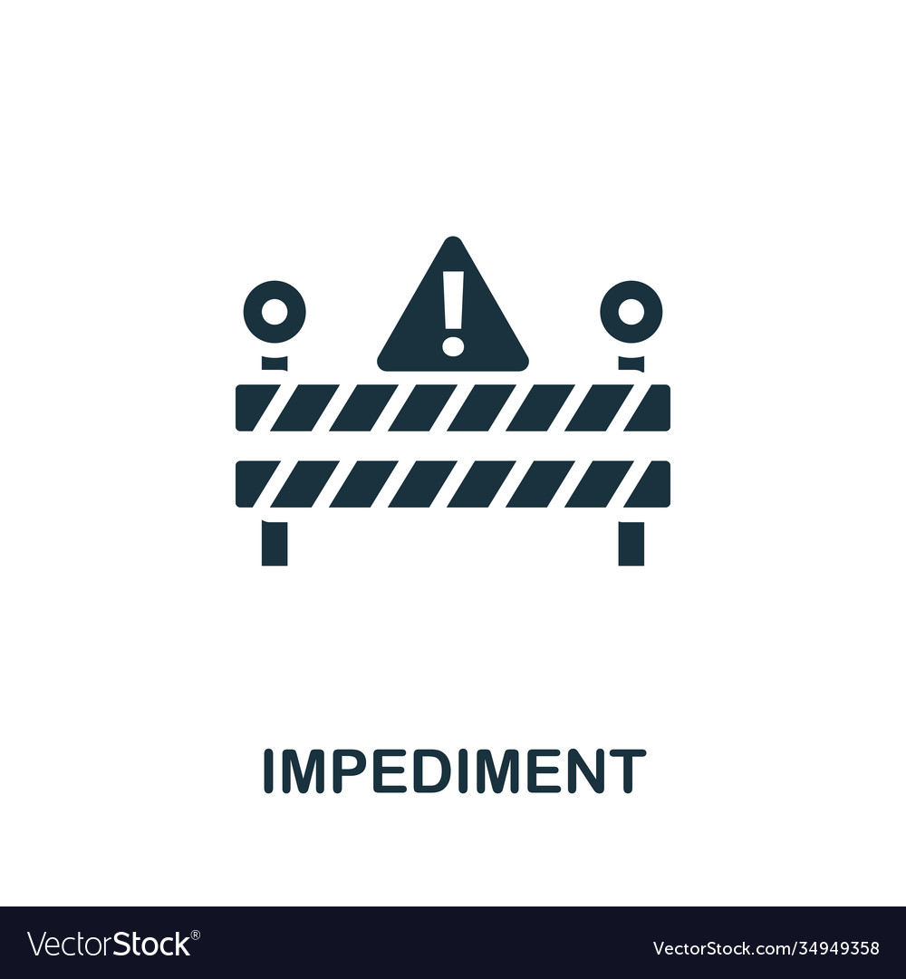 Impediment-Symbol einfaches Element aus agiler Methode vector image Impediment-Symbol einfaches Element aus agiler Methode