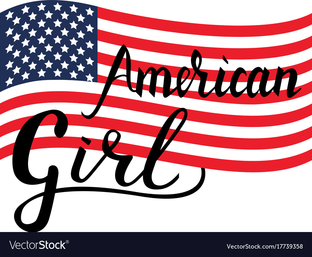 Inschrift Pinsel American Girl