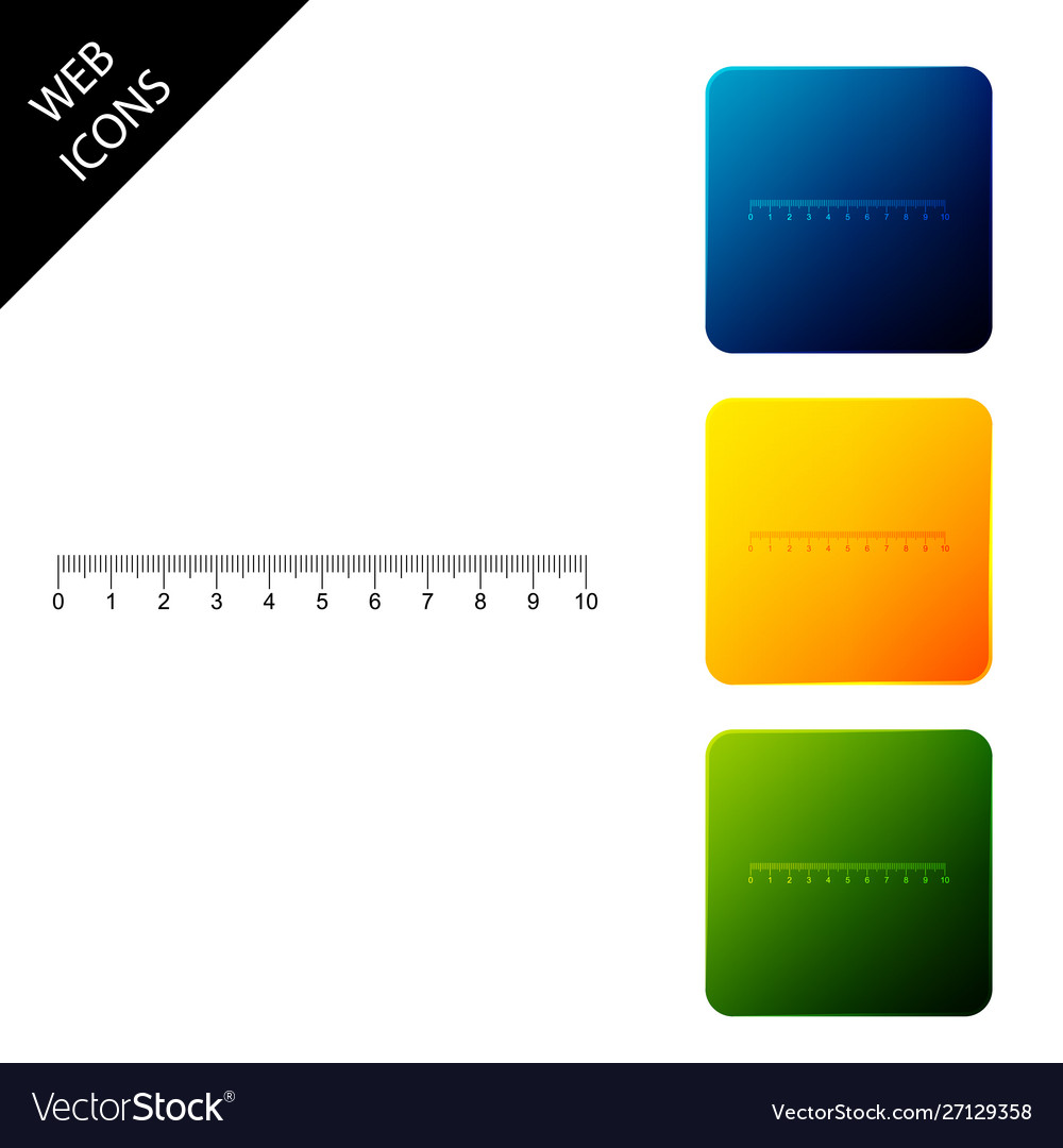Measuring scale markup for rulers icon isolated vector image Measuring scale markup for rulers icon isolated