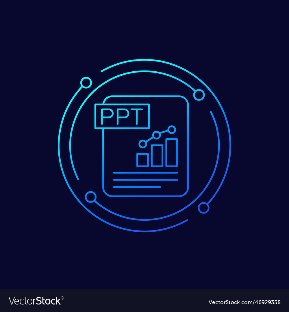 Ppt file icon presentation and slides format