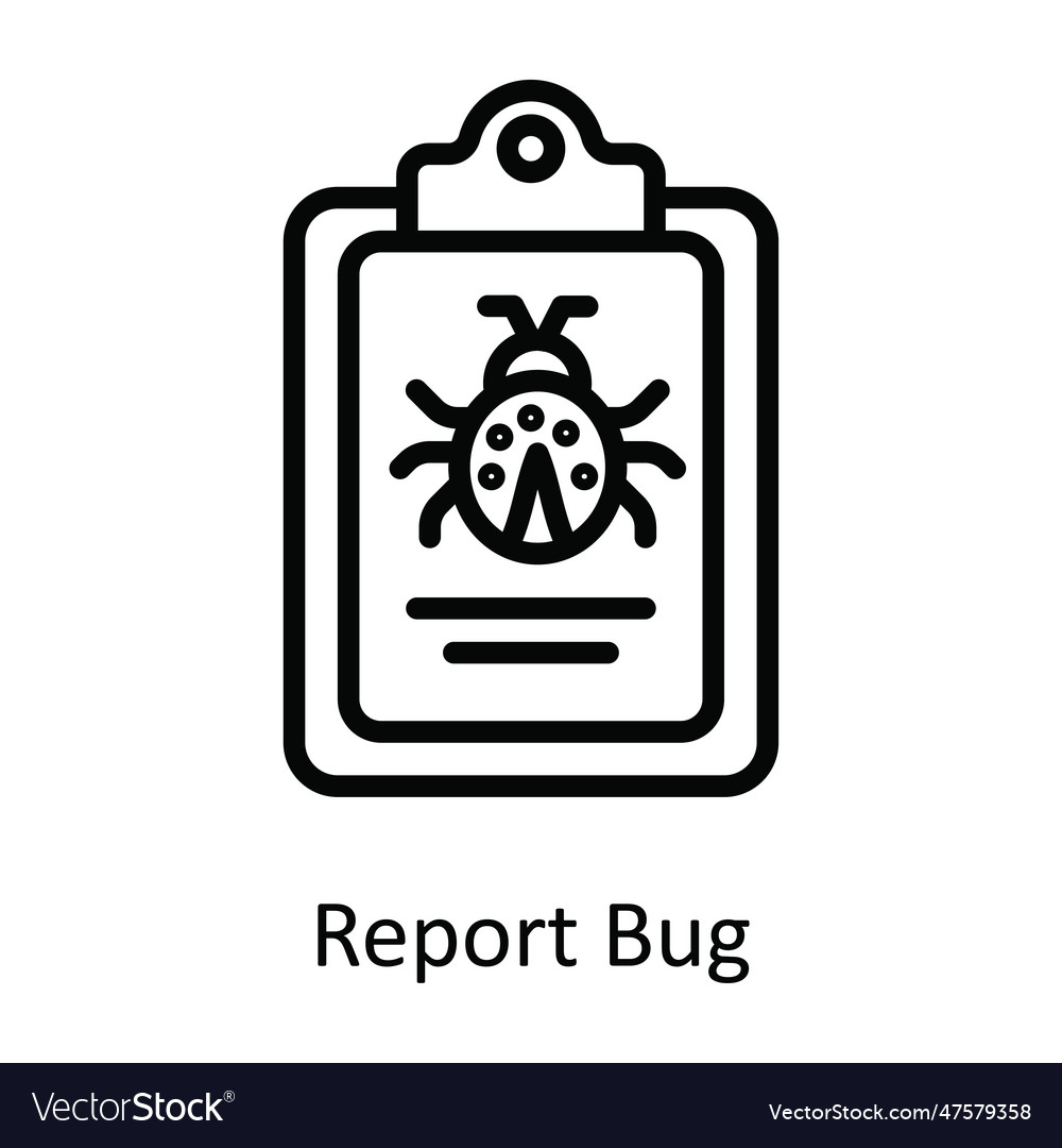 Report bug outline icon design