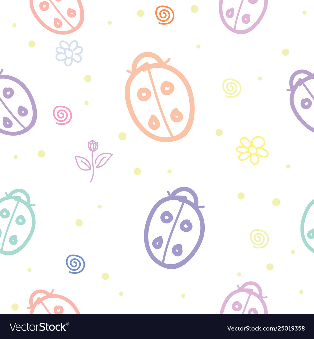 Seamless pattern with motifs various insects