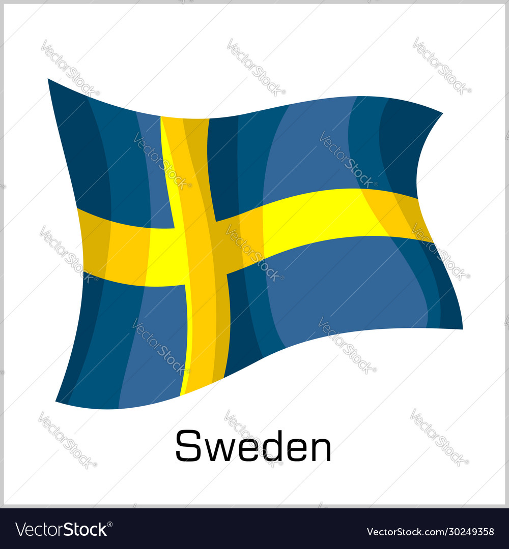 Swedish flag sweden Royalty Free Vector Image - VectorStock