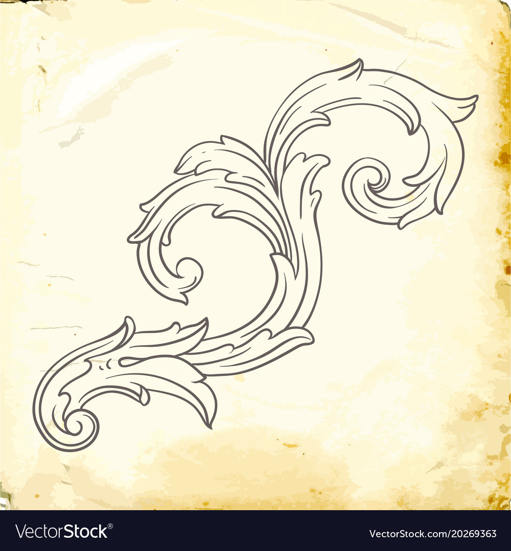 Barock von Vintage-Elementen für Design