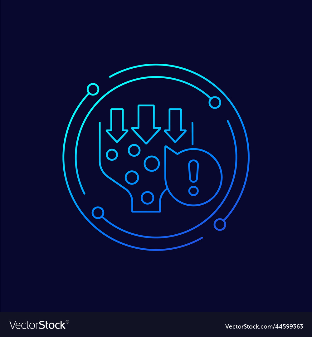 Bottleneck icon for web linear design