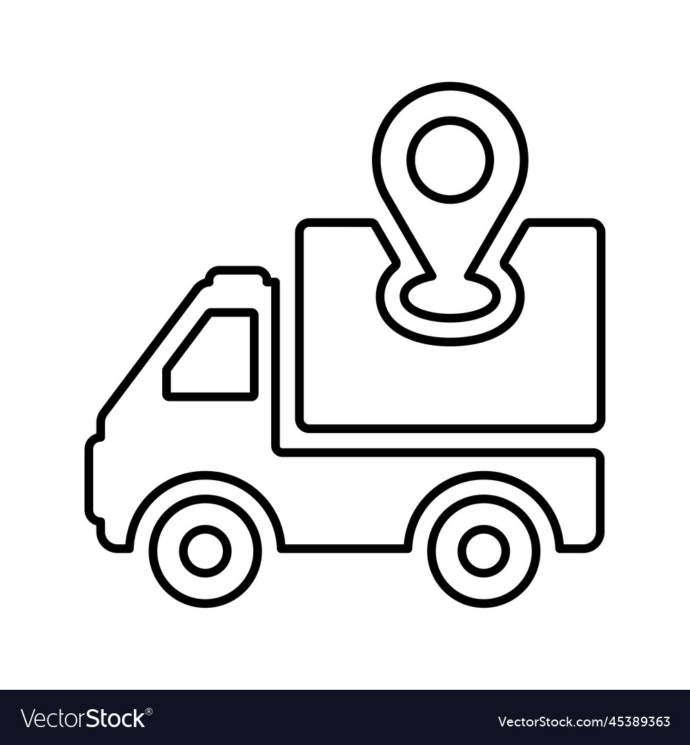 Carriage Dispatching Export Outline Icon Line Art Vector Image