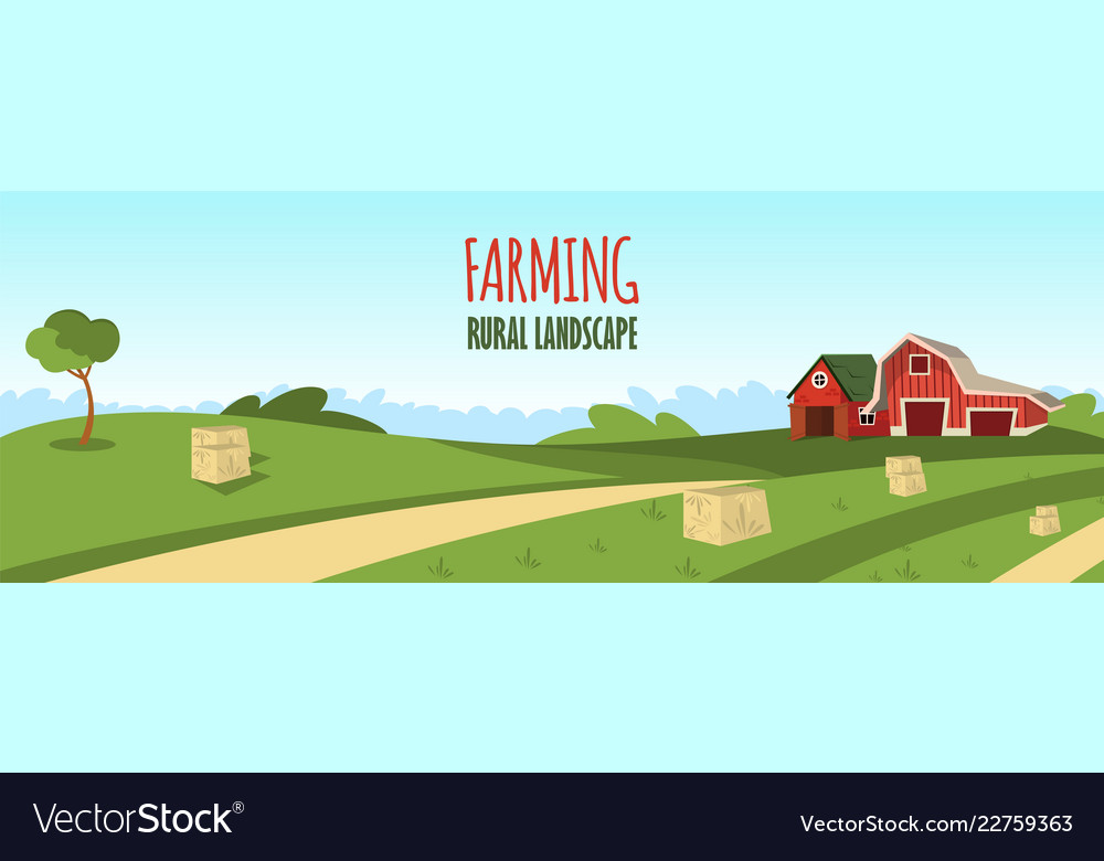 Concept image farming rural landscape