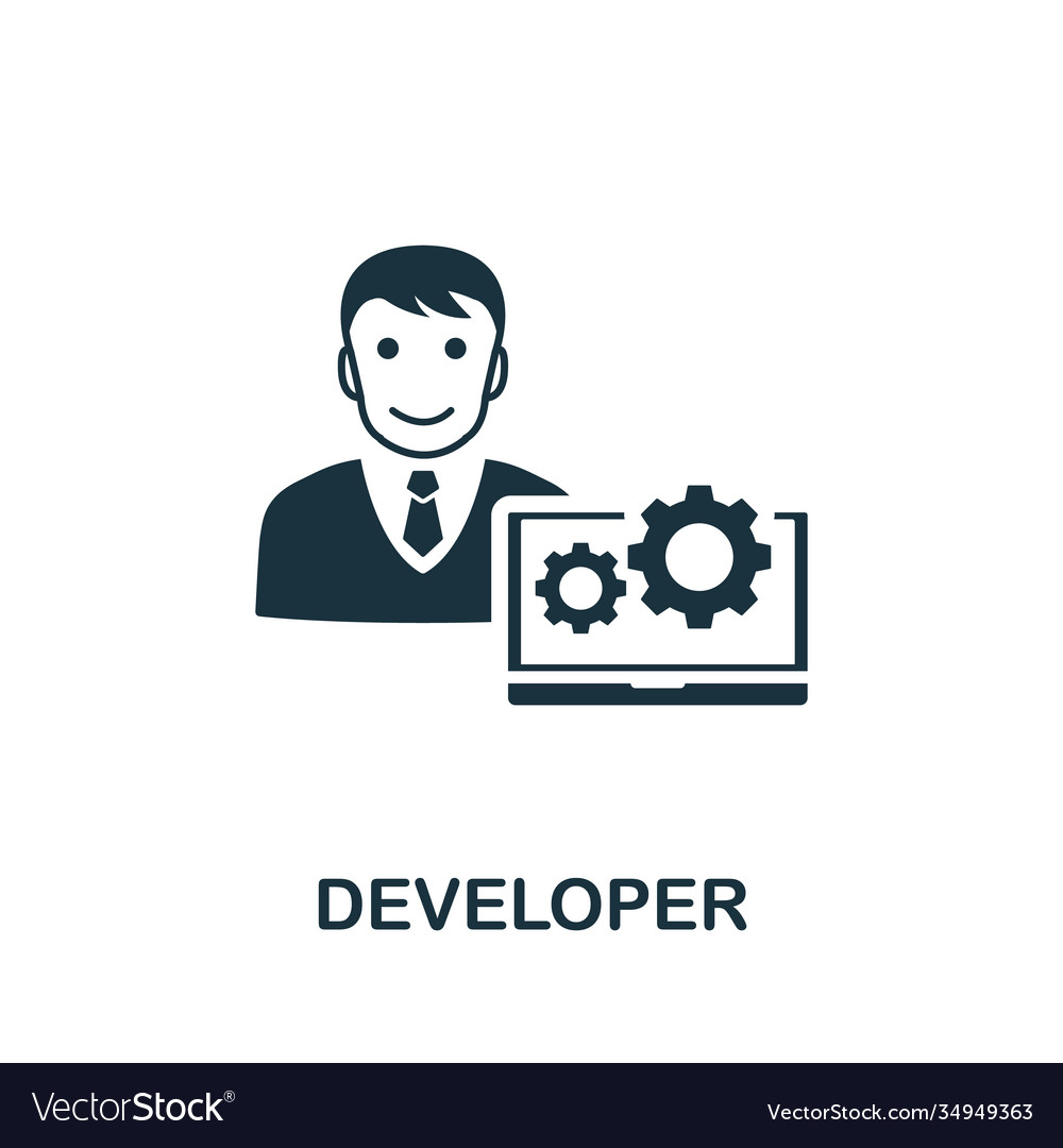 Developer icon simple element from agile method