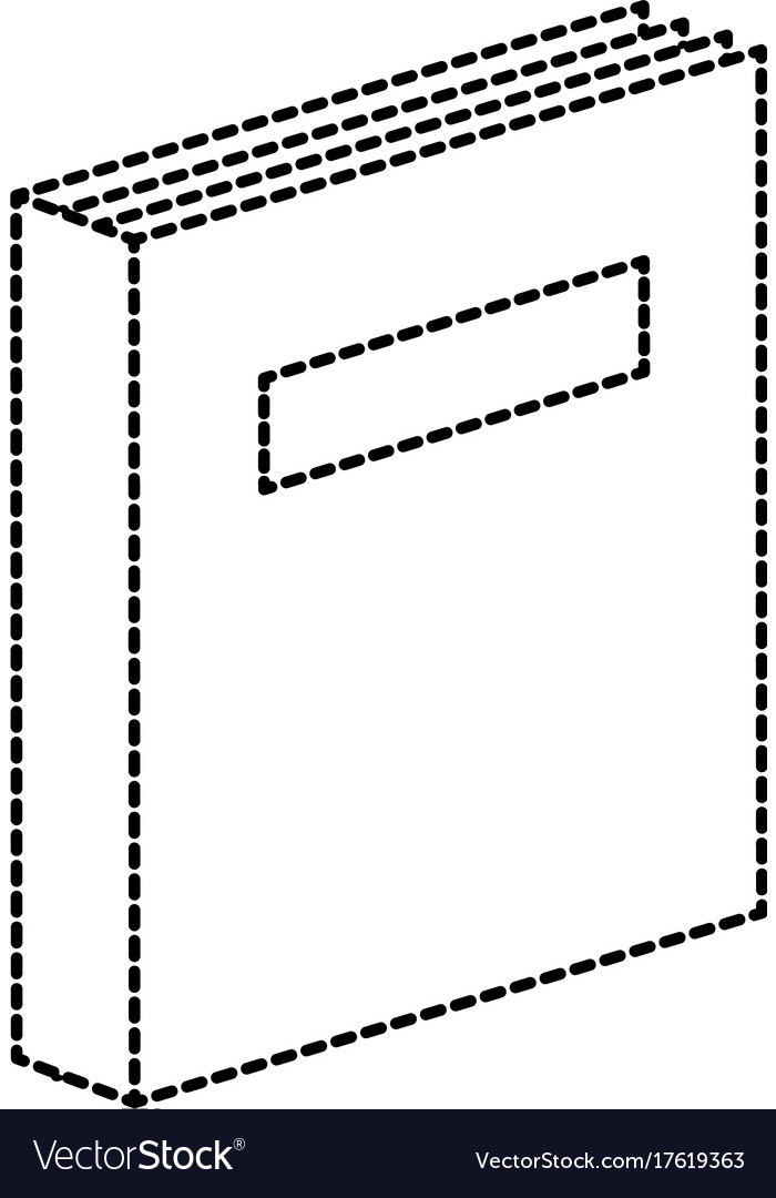 Dotted shape book object to education knowledge Vector Image