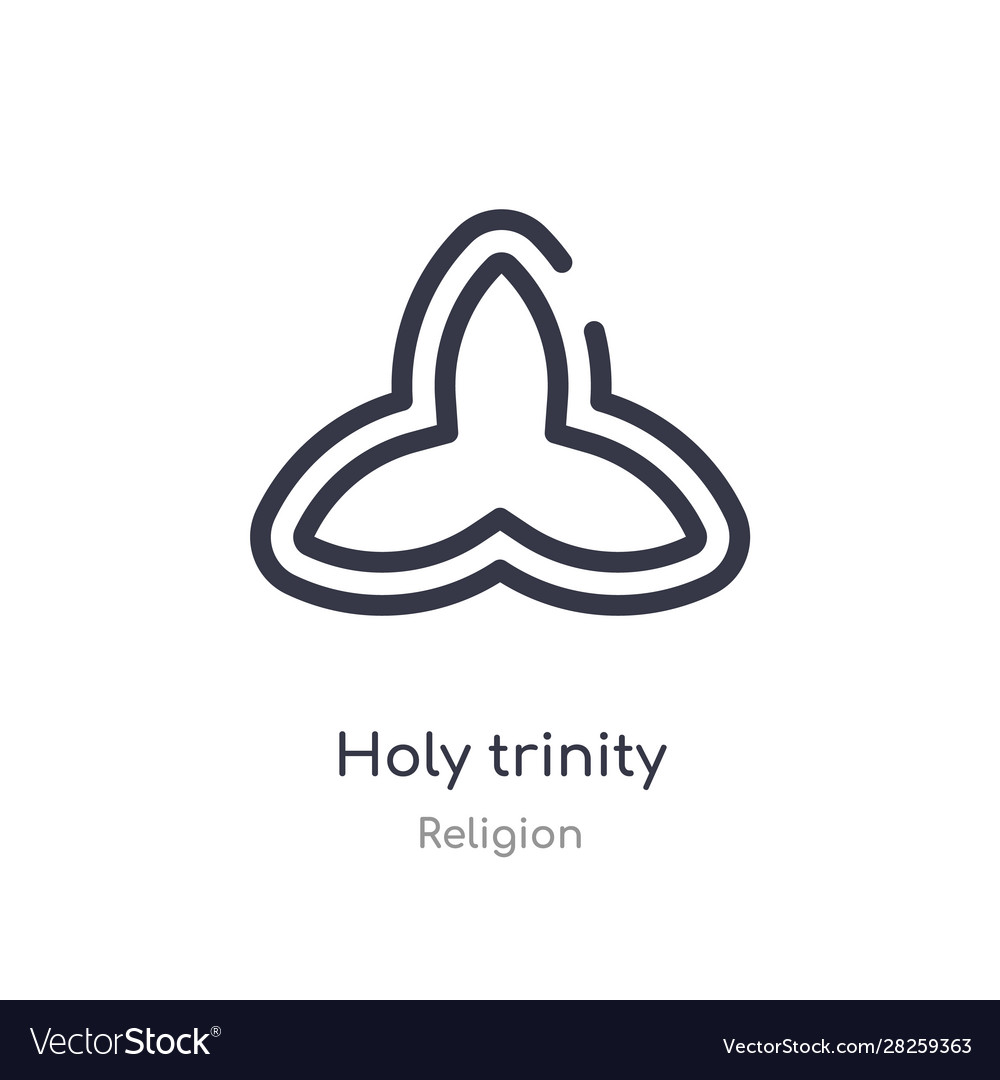 Holy trinity outline icon isolated line from