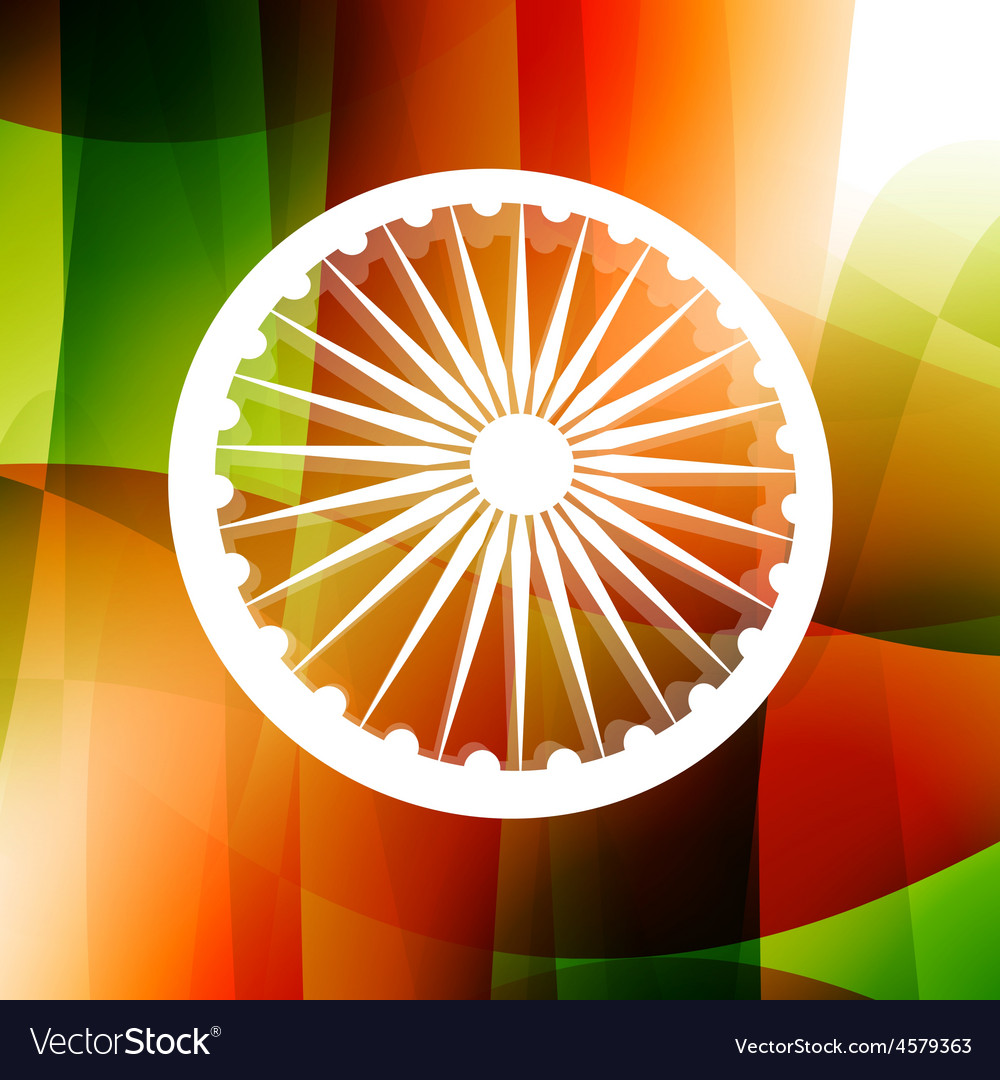 Indian flag wheel Royalty Free Vector Image - VectorStock