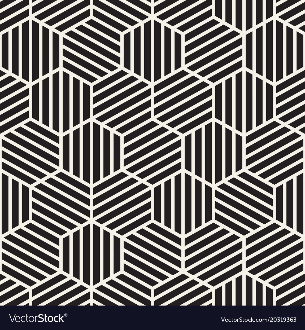 Modern Hexagonal Stripes Pattern