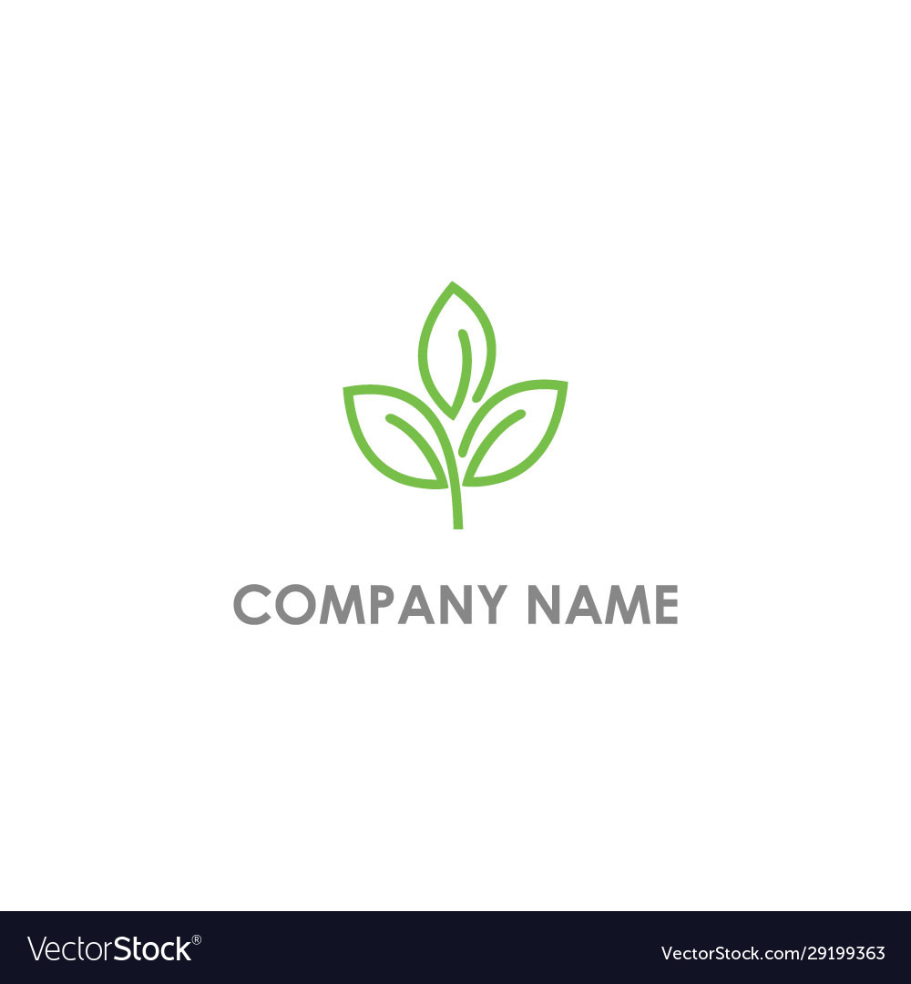 Plant leaf nature eco logo Royalty Free Vector Image