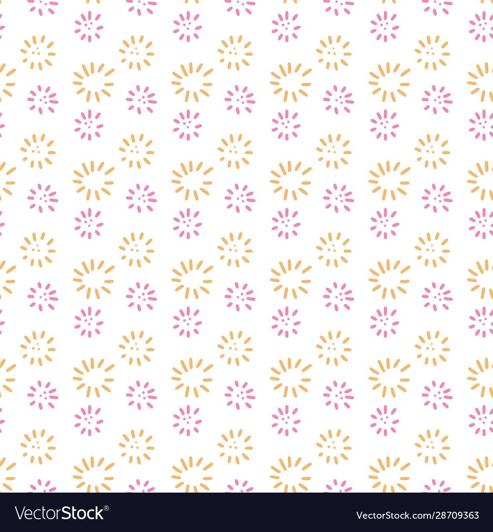 Seamless pattern with ink circle textures vector image Seamless pattern with ink circle textures