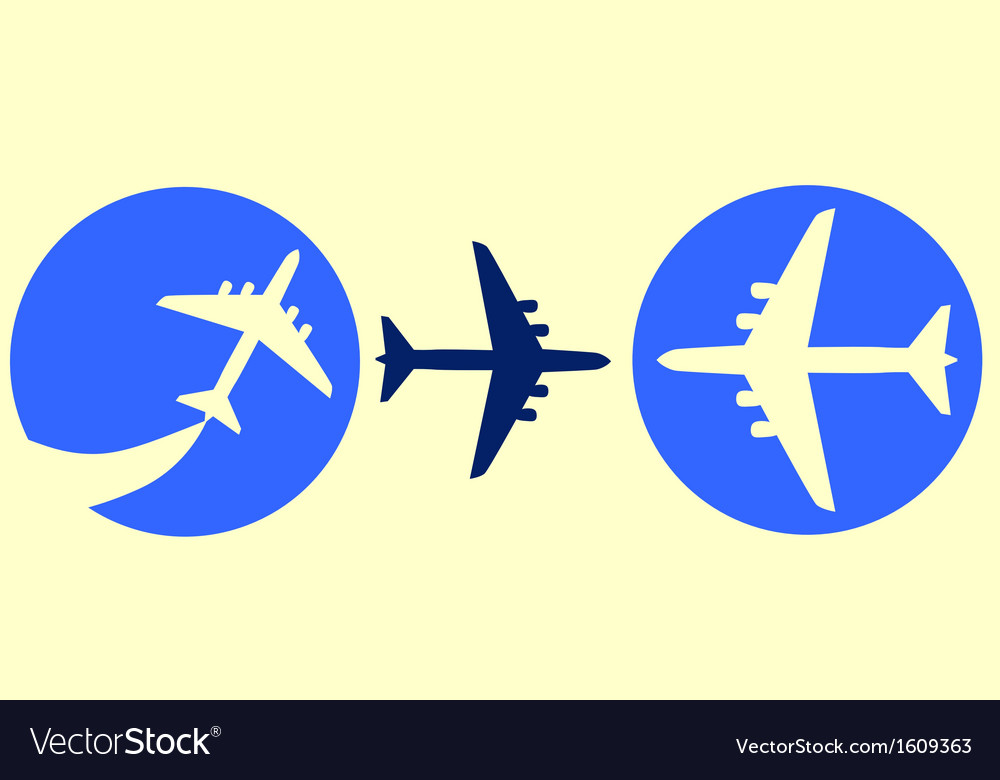 Set of airplane buttons