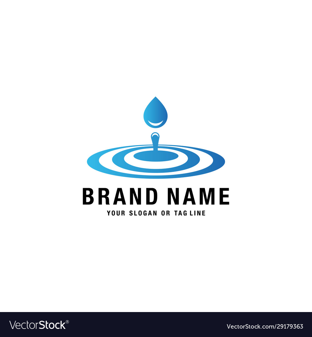 Water drop design logo Royalty Free Vector Image