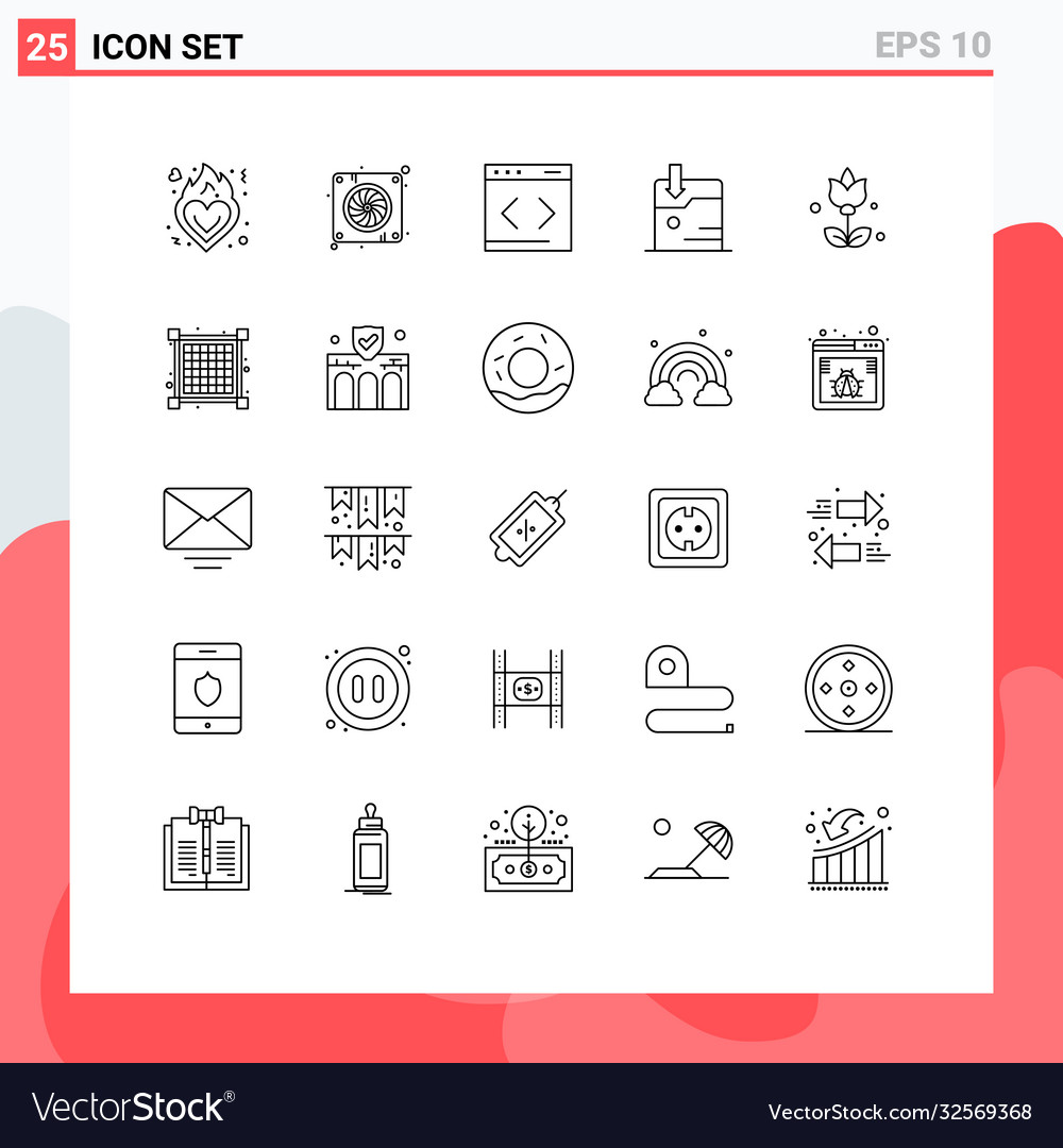 25 universal lines set for web and mobile