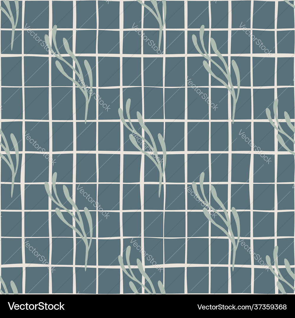 Abstract geometric seamless pattern with doodle Vector Image