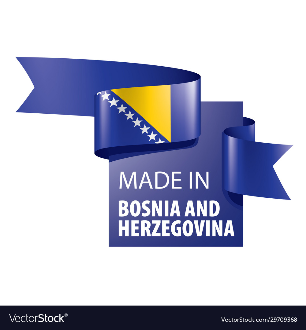 Bosnia and herzegovina flag vector image Bosnia and herzegovina flag