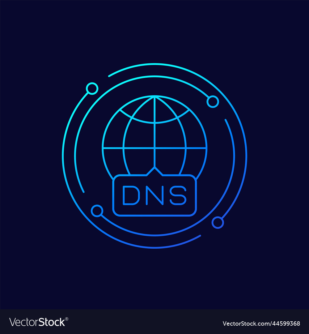 Dns line icon for web