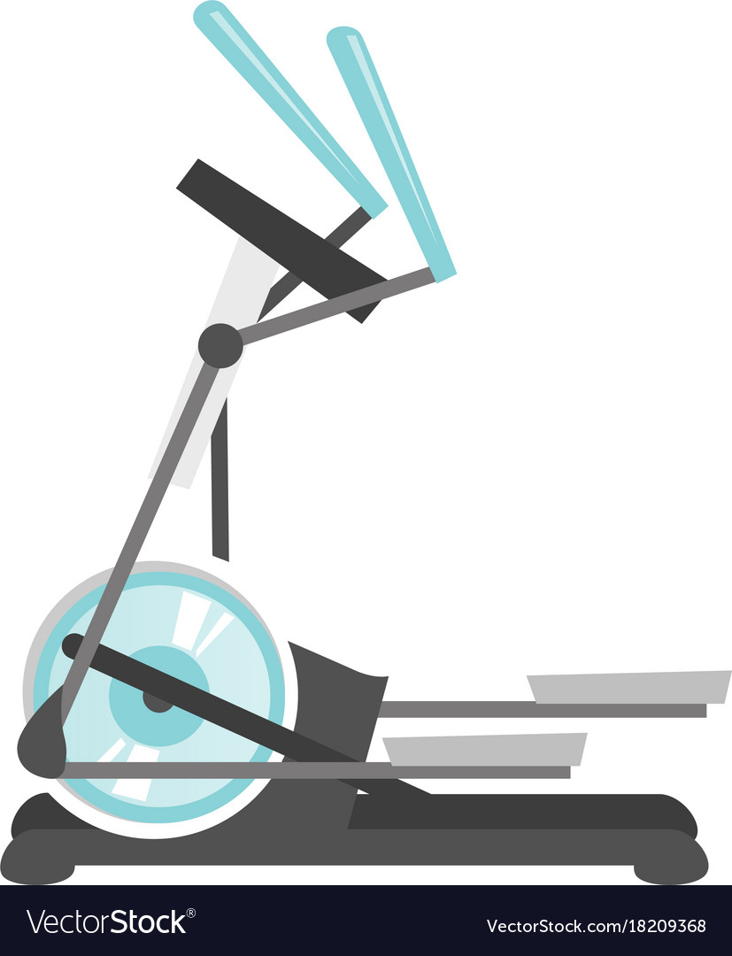 Elliptical cross trainer machine cartoon Vector Image